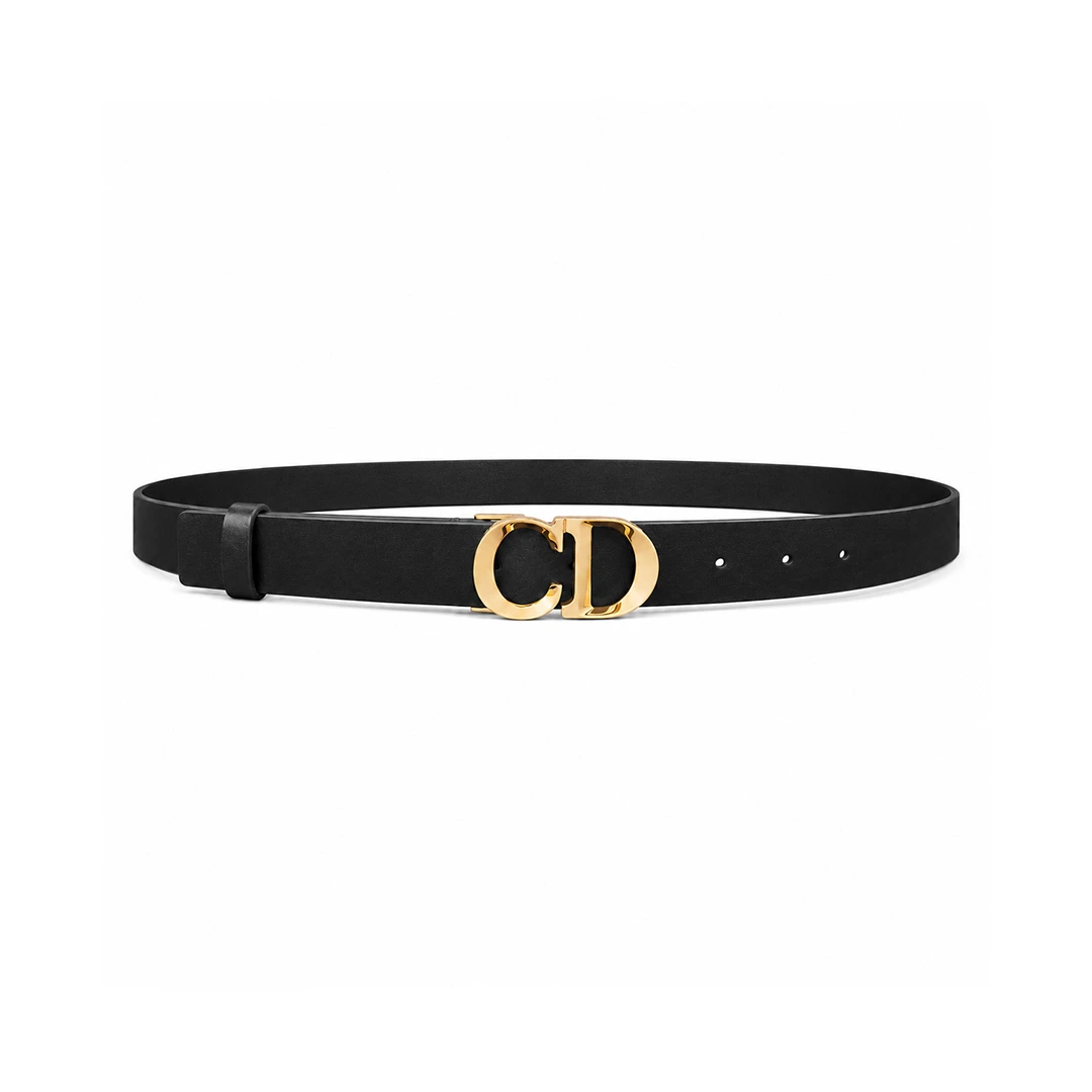 디올 C'est Dior 벨트 블랙 스무스 송아지 가죽 30mm 블랙 · 1