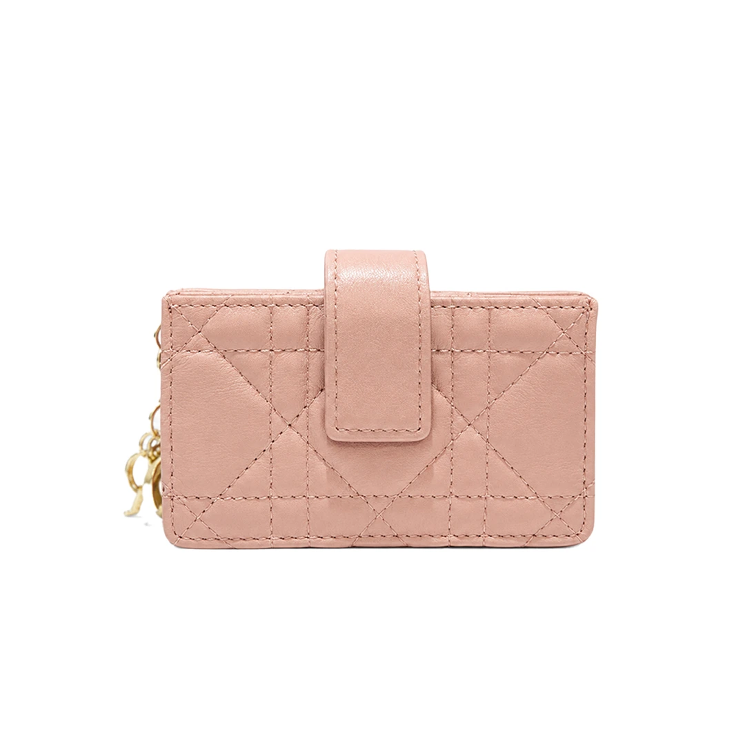 디올 LADY DIOR 포켓 카드 지갑 핑크 · 1